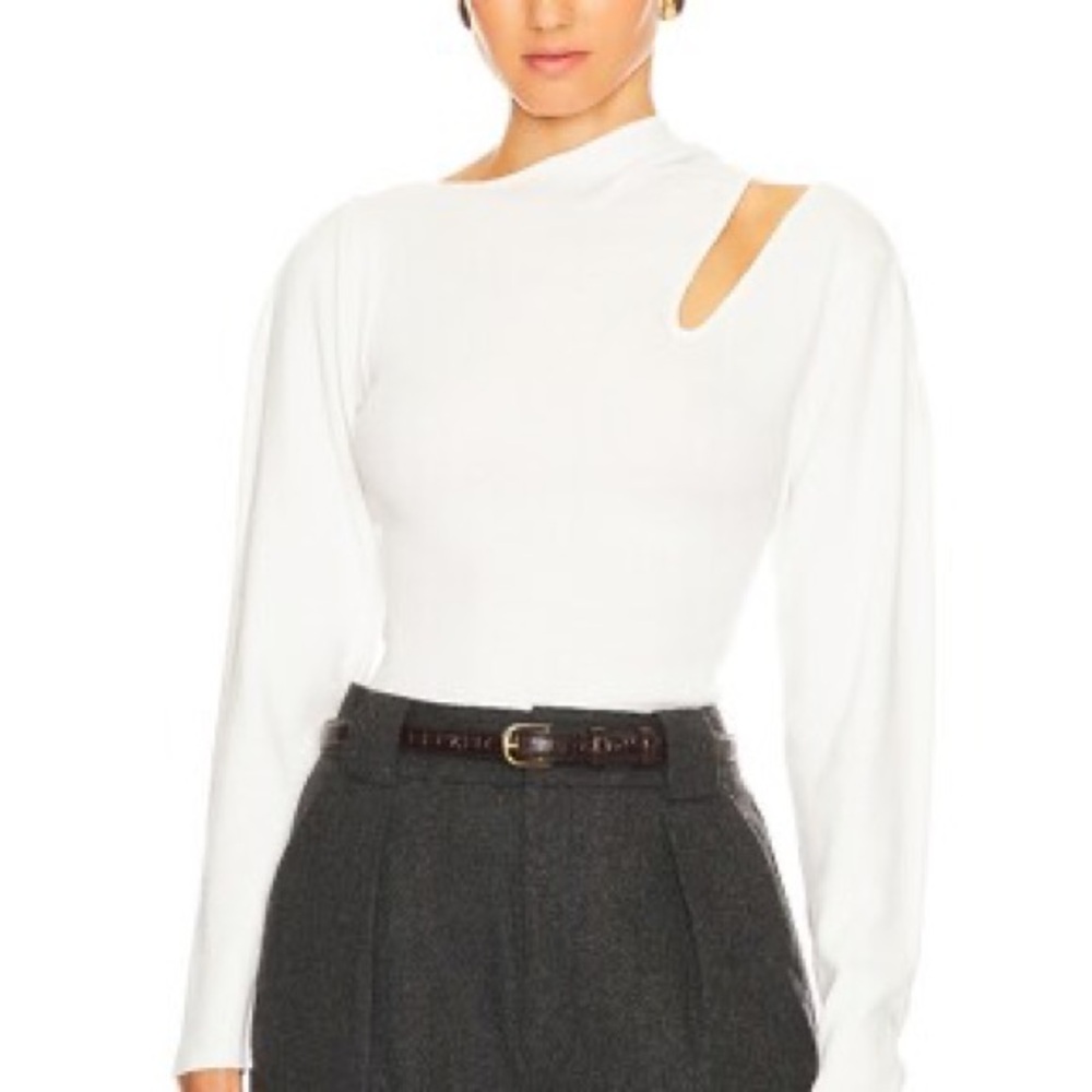 bcbgmaxazria Cutout Sweater in Marshmallow